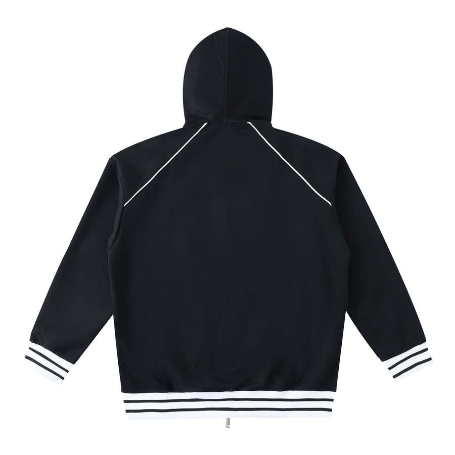 Striped Zip-Up Hoodie