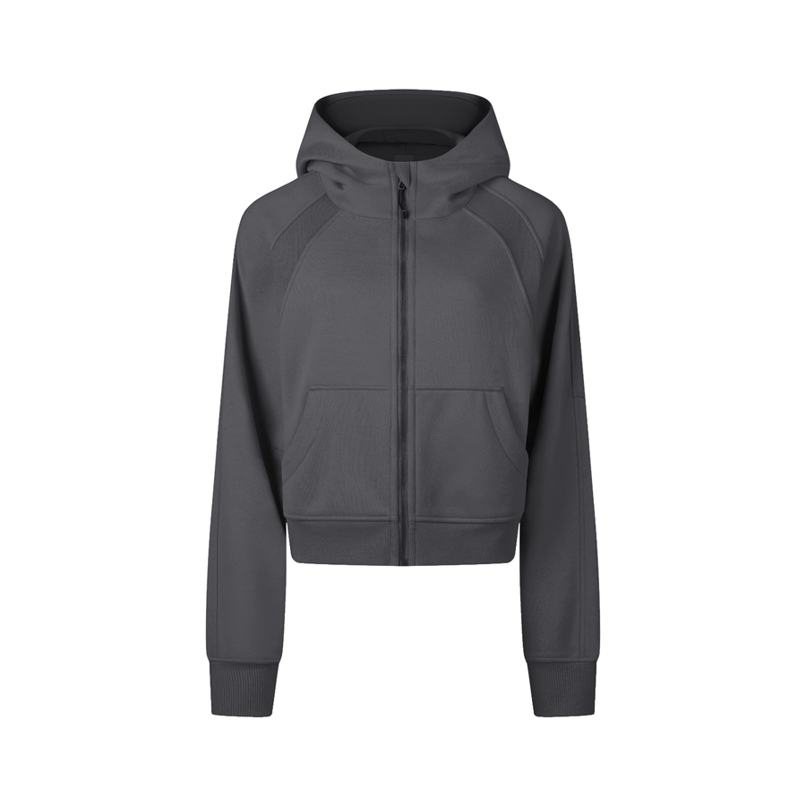 Zip-Through Cropped Hoodie