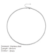 Round Tennis Clavicle Necklace