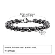 Mens Casual Steel Bracelet
