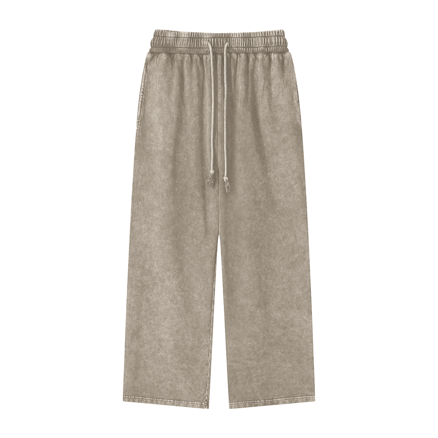 Snow Washed Straight Leg Pants