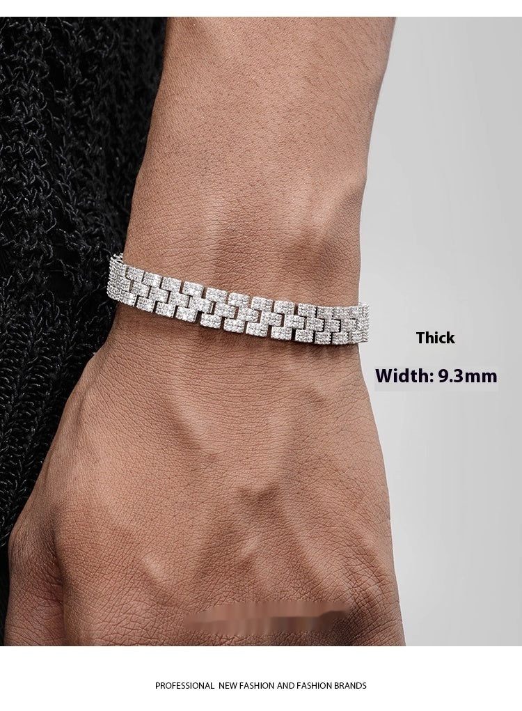 Mens Tennis Chain Bracelet