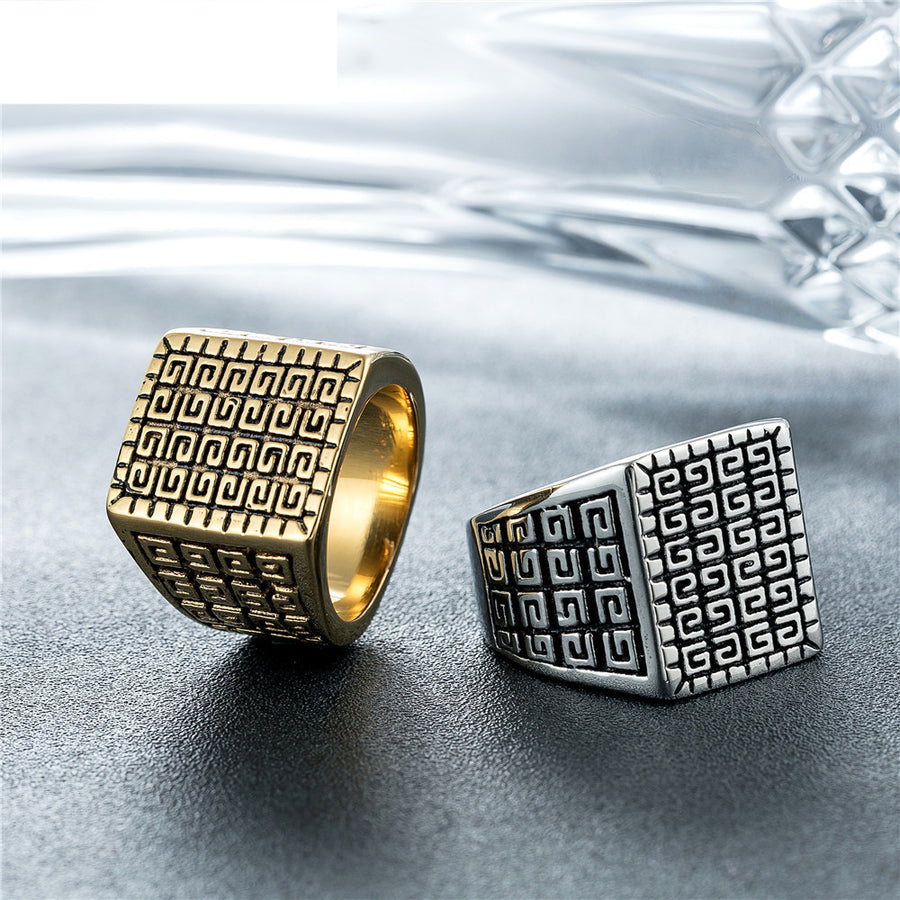 Mens Titanium Steel Ring