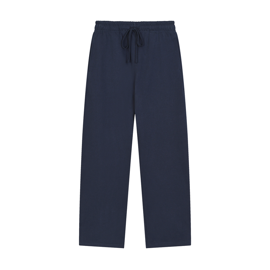 Solid Color Straight-Leg Sweatpants