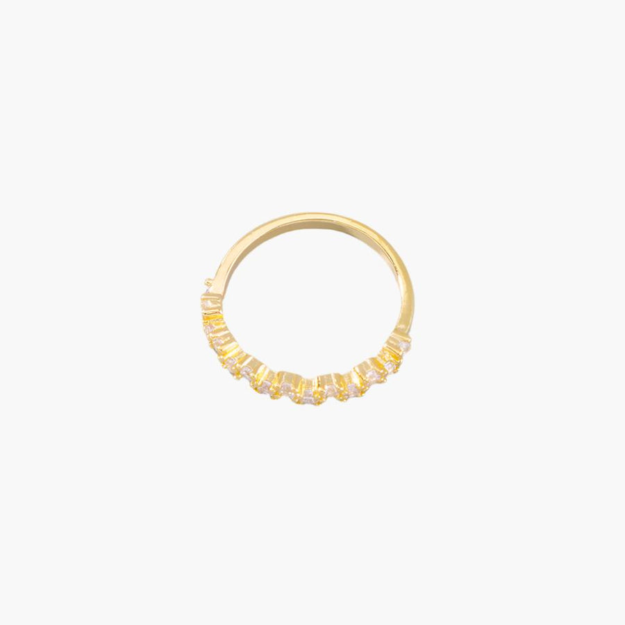 Gold zircon ring