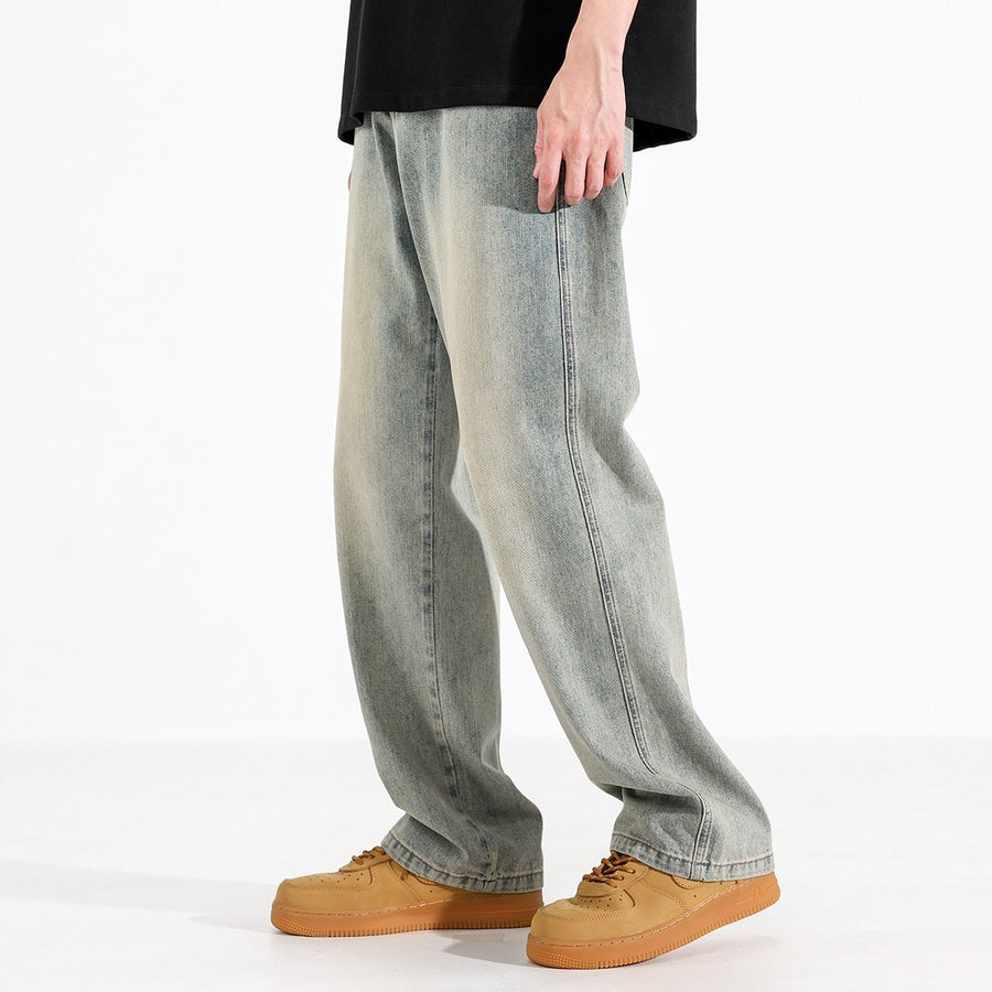 Mens Retro Straight Jeans