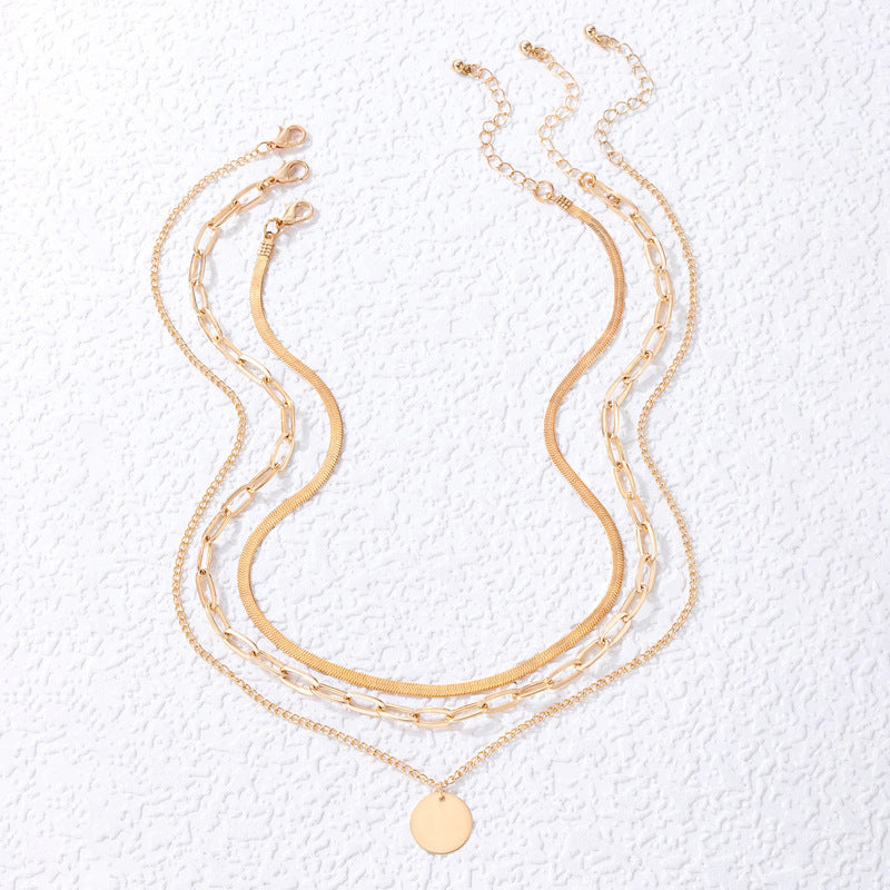 Three-layer Golden Necklace