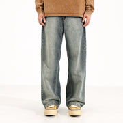 Mens Loose Wide-leg Jeans