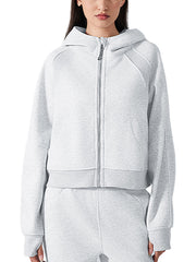 Zip-Through Cropped Hoodie