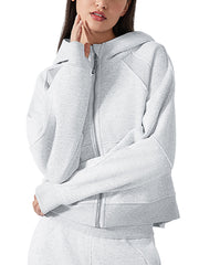 Zip-Through Cropped Hoodie