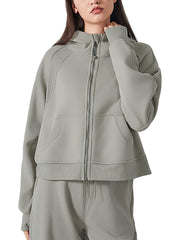 Zip-Through Cropped Hoodie