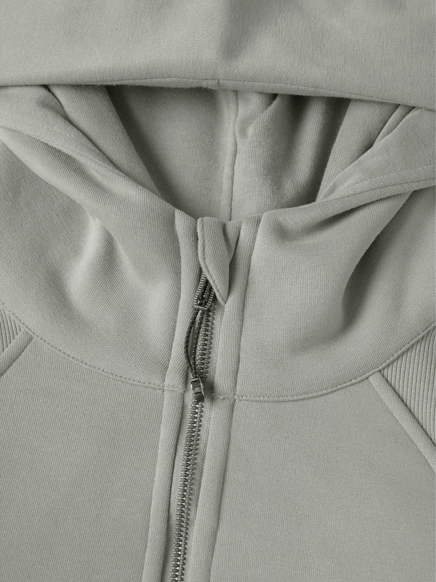 Zip-Through Cropped Hoodie