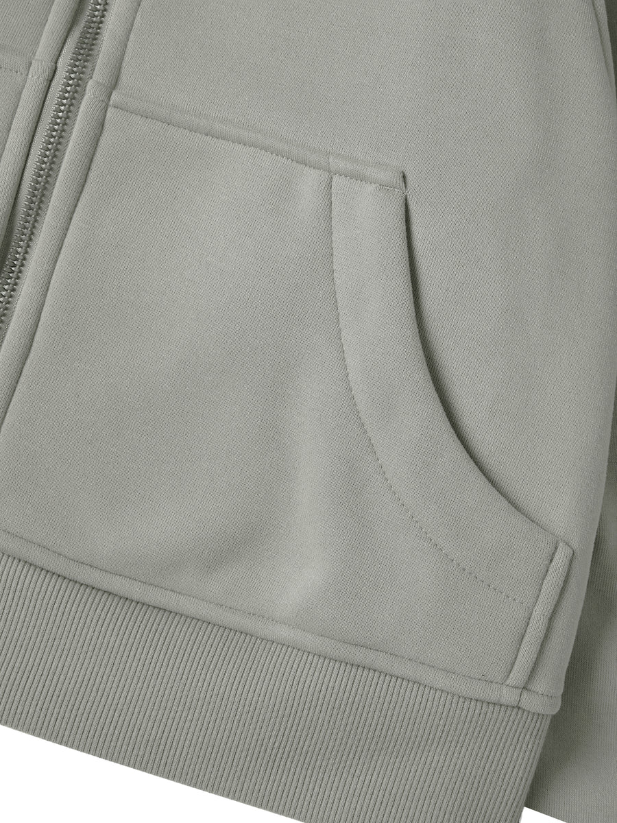 Zip-Through Cropped Hoodie