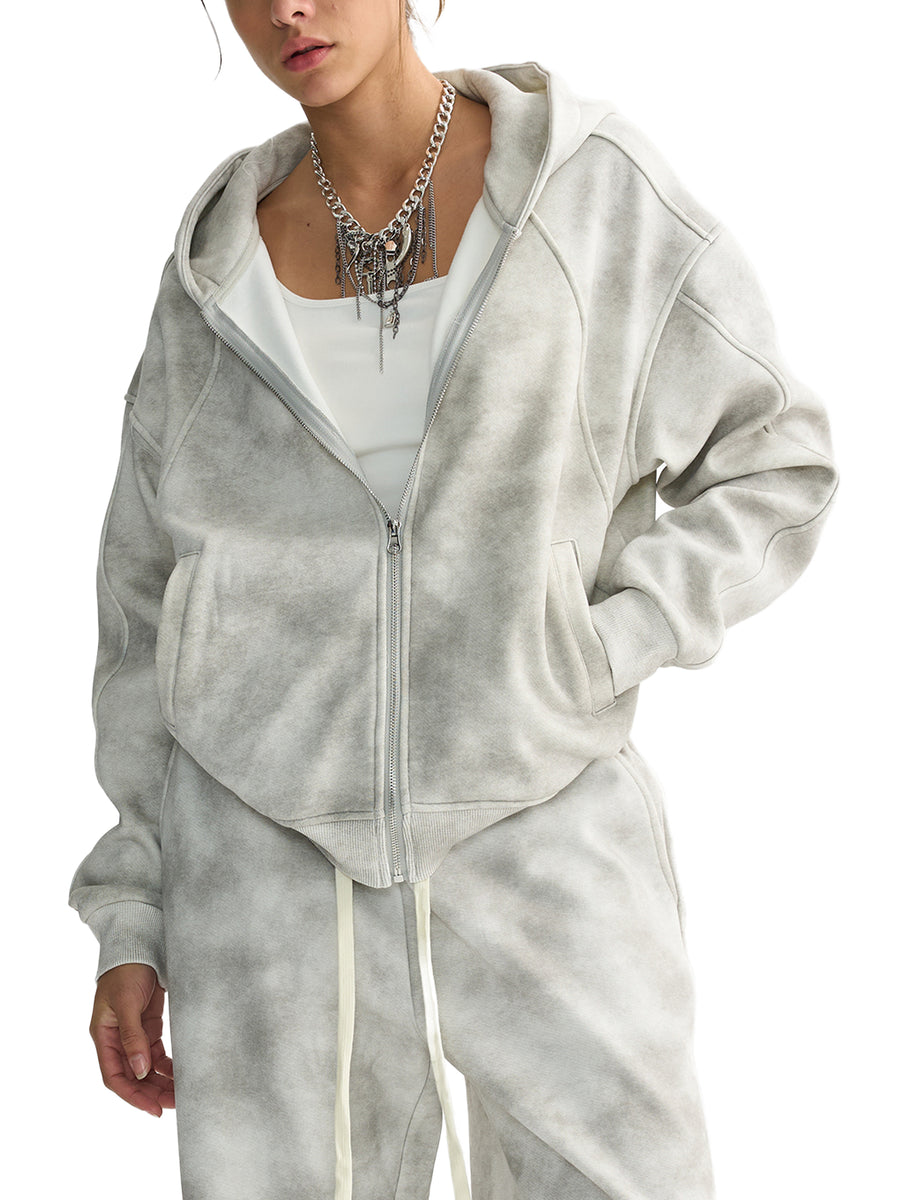 Zip-Up Fleece Hoodie