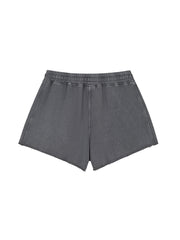 Raw Edge Drawstring Shorts