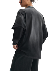 Sunfade Frayed Faux Two-Piece