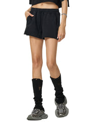 Raw Edge Drawstring Shorts
