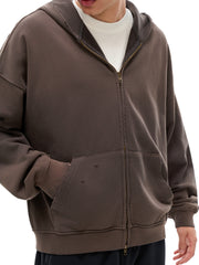 Frayed Sunfade Zip Hoodie