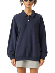 Polo-Collar Sweatshirt