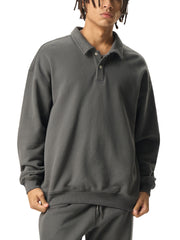 Polo-Collar Sweatshirt