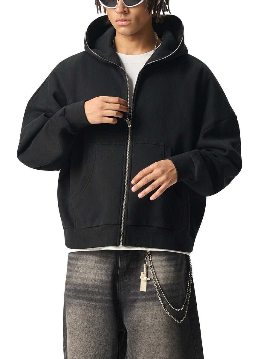 Fleeced Full-Zip Hoodie