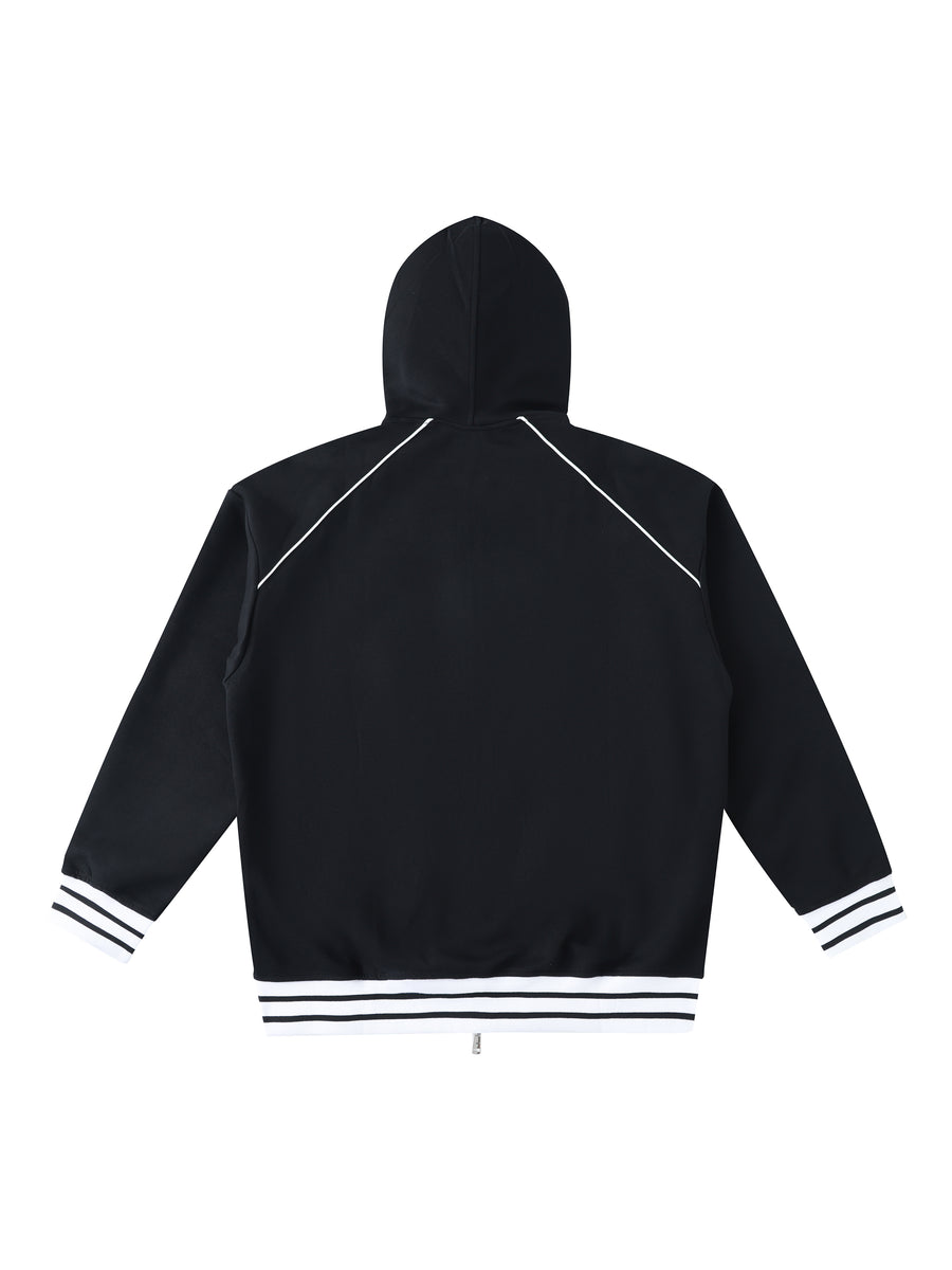 Striped Zip-Up Hoodie