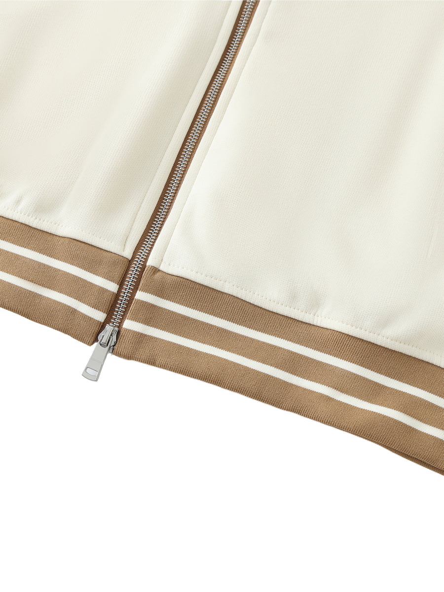 Striped Zip-Up Hoodie