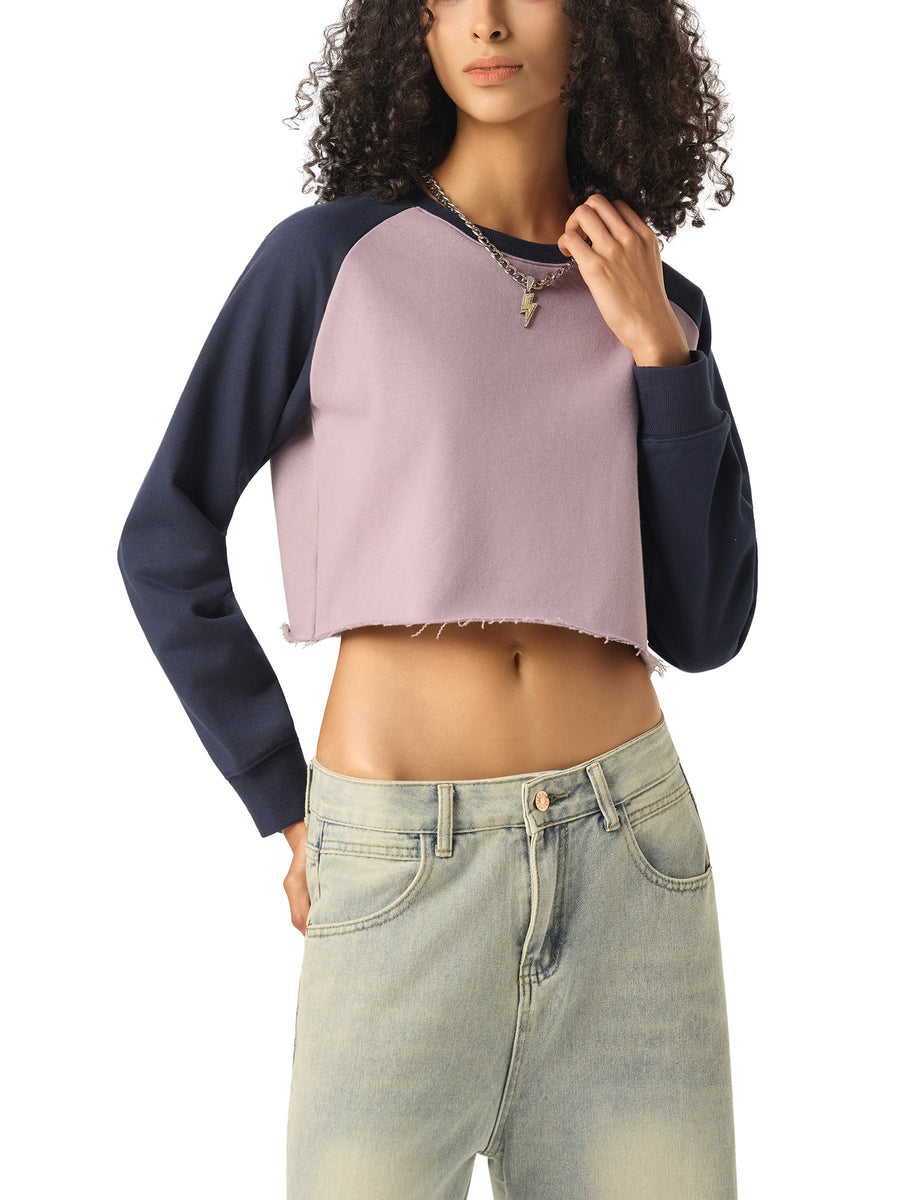 Raglan Crop Sweatshirt