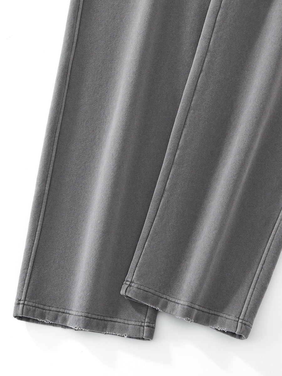 Frayed Enzyme Washed Fleece Sweatpants