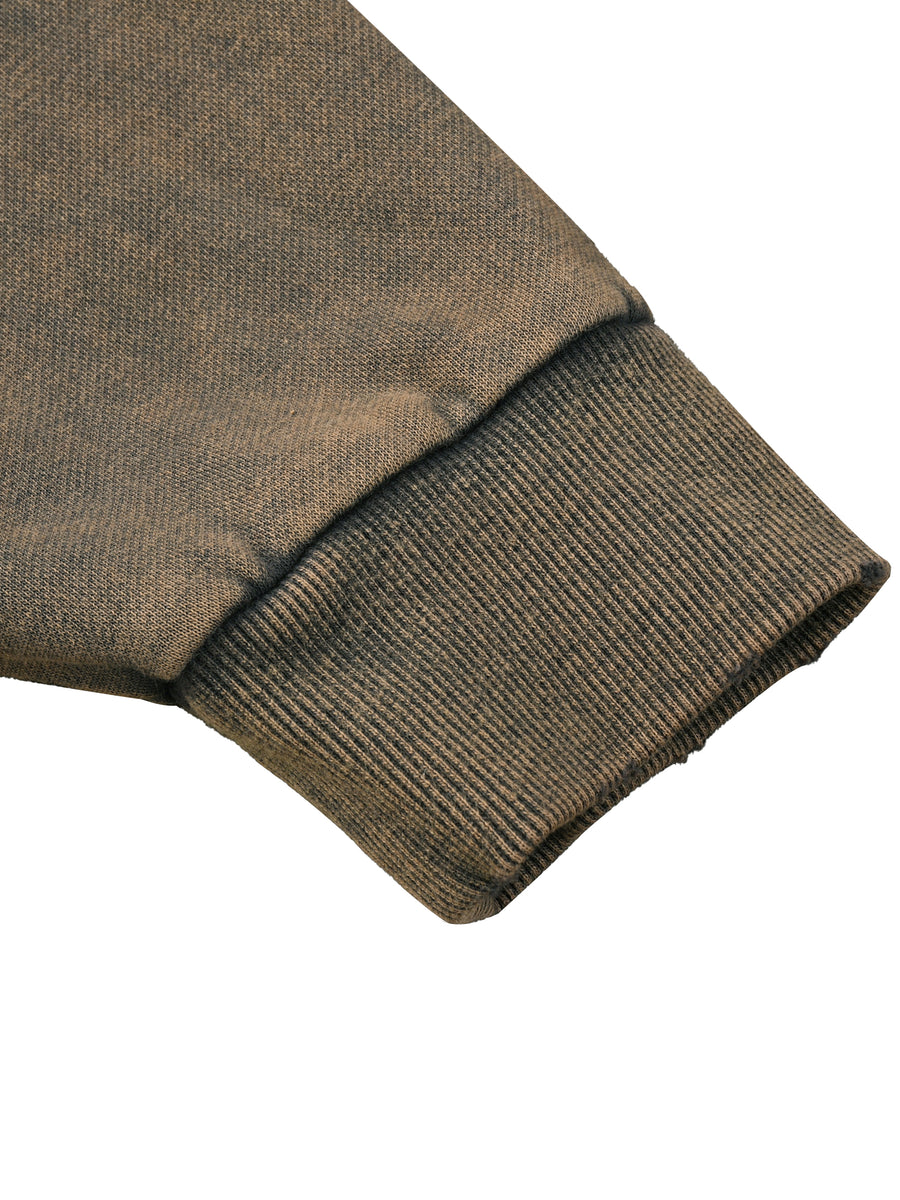 Vintage Frayed-Hem Hoodie