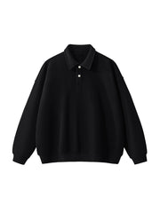 Polo-Collar Sweatshirt