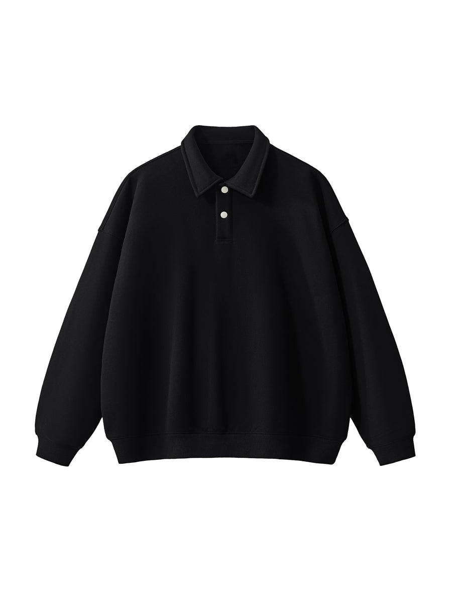 Polo-Collar Sweatshirt