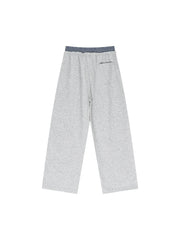 Plaid Contrast Waist Pants