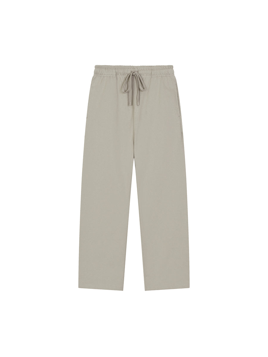 Solid Color Straight-Leg Sweatpants