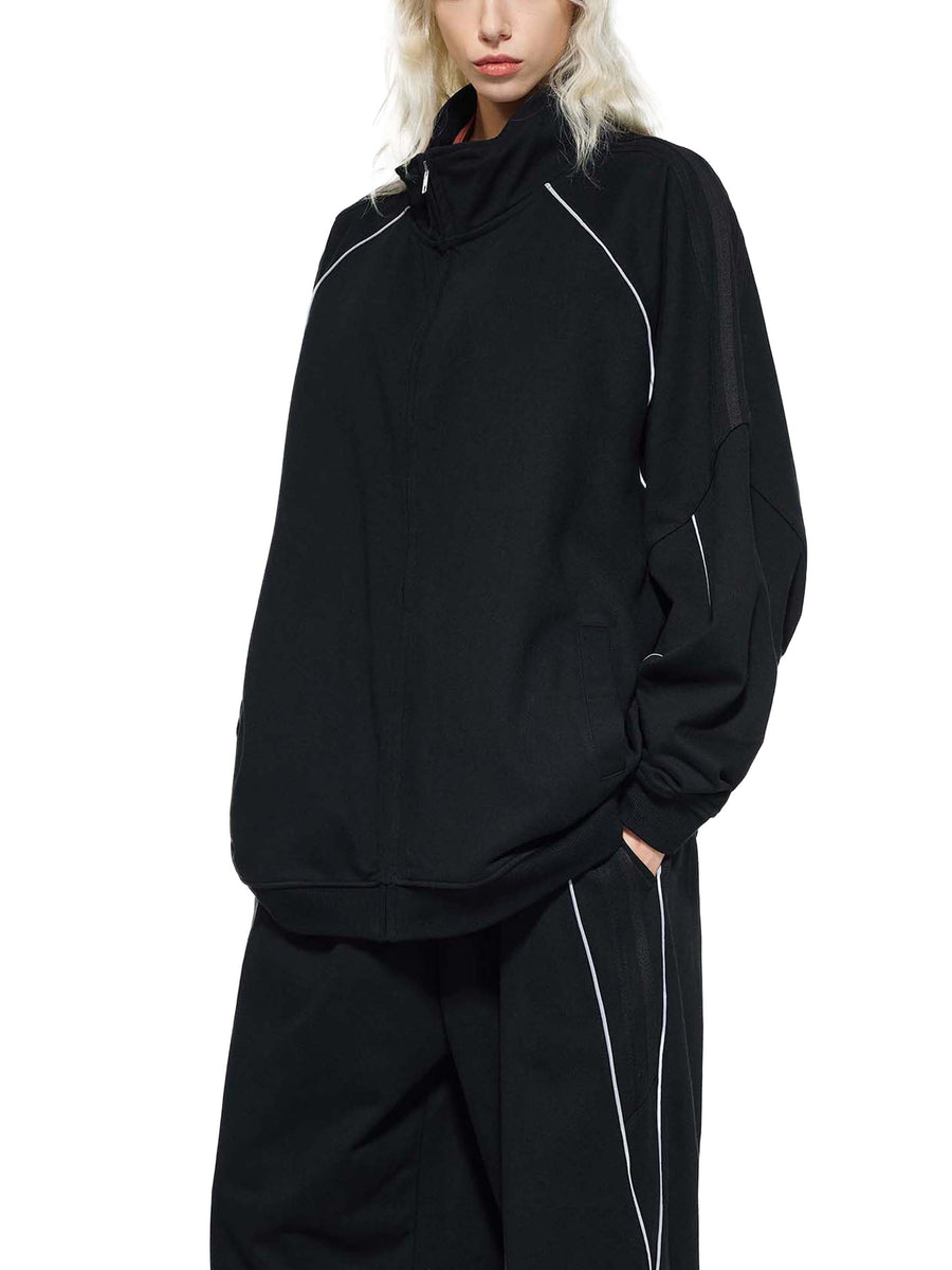 Striped Sleeve Jacket