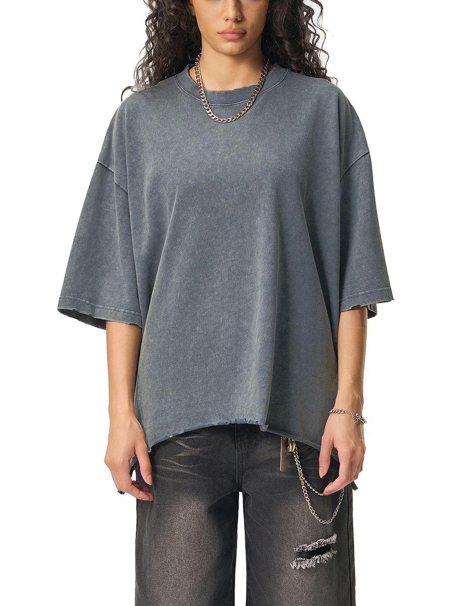 Raw-Hem Boxy T-shirt
