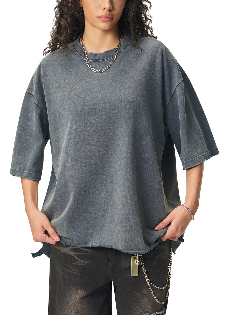 Raw-Hem Boxy T-shirt