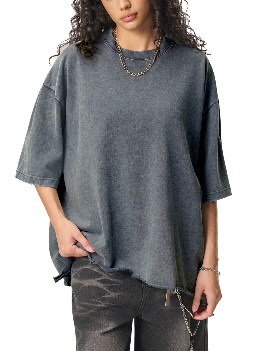 Raw-Hem Boxy T-shirt