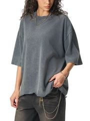 Raw-Hem Boxy T-shirt