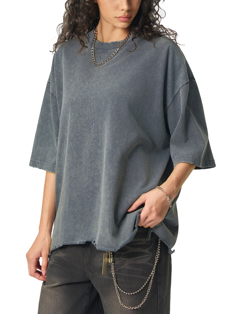Raw-Hem Boxy T-shirt