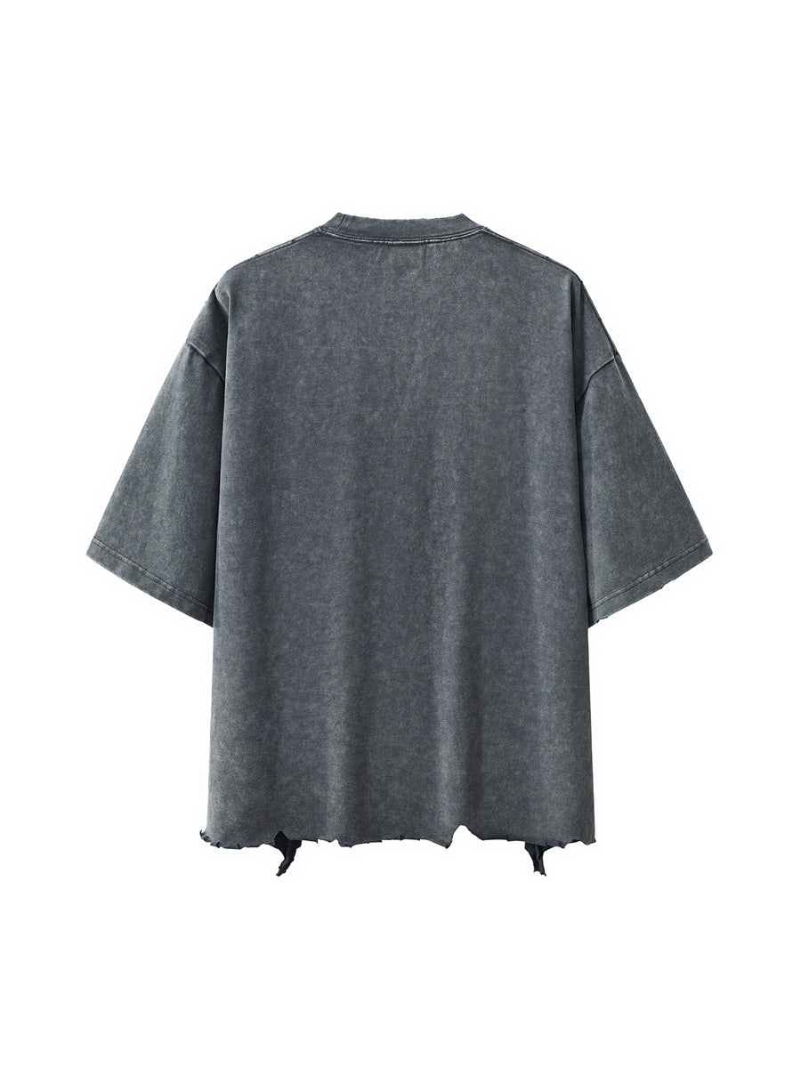 Raw-Hem Boxy T-shirt