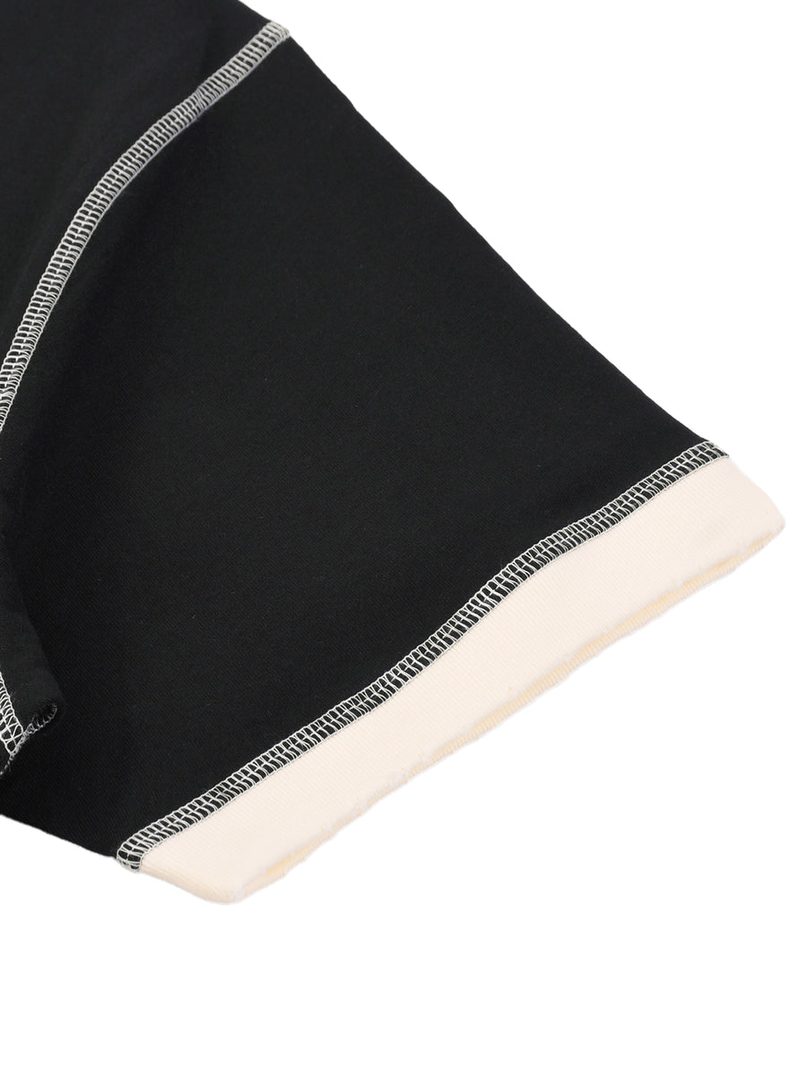 Stitched Cotton T-Shirt