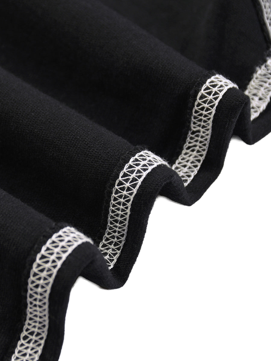 Stitched Cotton T-Shirt