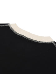 Stitched Cotton T-Shirt